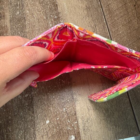 Vera Bradley Clementine Floral Print Trifold Wallet ID Pocket - Picture 5 of 8